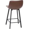 Flash Furniture Caleb Modern Armless 24 Inch Counter Height Stools Commercial Grade w/Footrests and Matte Metal Frames, Set of 2