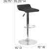 Flash Furniture Carmel Series 24″ High Transitional Walnut Counter Height Stool with Nail Trim in Black LeatherSoft(Black)