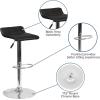 Flash Furniture Carmel Series 24″ High Transitional Walnut Counter Height Stool with Nail Trim in Black LeatherSoft(Black)