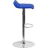 Flash Furniture Carmel Series 24″ High Transitional Walnut Counter Height Stool with Nail Trim in Black LeatherSoft(Blue)