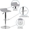 Flash Furniture Carmel Series 24″ High Transitional Walnut Counter Height Stool with Nail Trim in Black LeatherSoft(Grey)