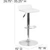 Flash Furniture Carmel Series 24″ High Transitional Walnut Counter Height Stool with Nail Trim in Black LeatherSoft(White)