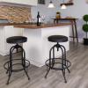 Flash Furniture Carrington 30” Barstool with Swivel Lift Black LeatherSoft Seat(Set of 1)