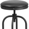 Flash Furniture Carrington 30” Barstool with Swivel Lift Black LeatherSoft Seat(Set of 1)