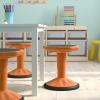 Flash Furniture Carter Adjustable Height Kids Active Stool – Flexible Orange Stool for Classroom and Home – Non-Skid Bottom – Rubberized Seat – 14″ – 18″ Seat Height(Orange)