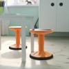 Flash Furniture Carter Adjustable Height Kids Active Stool – Flexible Orange Stool for Classroom and Home – Non-Skid Bottom – Rubberized Seat – 14″ – 18″ Seat Height(Orange)