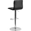 Flash Furniture Contemporary Button Tufted Gray Vinyl Adjustable Height Barstool with Chrome Base(Black)