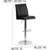 Flash Furniture Contemporary Button Tufted Gray Vinyl Adjustable Height Barstool with Chrome Base(Grey)