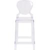 Flash Furniture Ghost Counter Stool with Tear Back in Transparent Crystal(Pack of 1)