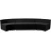 Flash Furniture HERCULES Alon Series Black LeatherSoft Reception Configuration, 3 Pieces(Black)