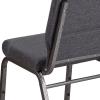 Flash Furniture HERCULES Series 18.5”W Stacking Church Chair in Black Patterned Fabric – Silver Vein Frame, 25″D x 19.25″W x 33.25″H(Dark Gray Fabric/Silver Vein Frame)