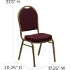 Flash Furniture HERCULES Series Dome Back Stacking Banquet Chair in Navy Patterned Fabric – Gold Frame(Burgundy Diamond Patterned/Gold)
