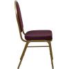 Flash Furniture HERCULES Series Dome Back Stacking Banquet Chair in Navy Patterned Fabric – Gold Frame(Burgundy Patterned Fabric/Gold Frame)