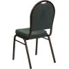 Flash Furniture HERCULES Series Dome Back Stacking Banquet Chair in Navy Patterned Fabric – Gold Frame(Green Patterned Fabric/Gold Vein Frame)