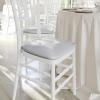 Flash Furniture Hard Gold Vinyl Chiavari Chair Cushion(Silver Vinyl)