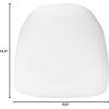 Flash Furniture Hard Gold Vinyl Chiavari Chair Cushion(White Fabric)