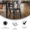 Flash Furniture Jackson Commercial Industrial Wood Dining Chair, Solid Beechwood Frame, Support Bar, Set of 2, Black(Black)