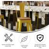 Flash Furniture Kai Commercial 30″ High Indoor-Outdoor Bar Height Stool – White Galvanized Steel Frame – Gray Square All-Weather Poly Resin Seat – Removable Back(Yellow/Teak)