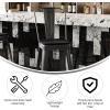 Flash Furniture Kai Commercial 30″ High Indoor-Outdoor Bar Height Stool – White Galvanized Steel Frame – Gray Square All-Weather Poly Resin Seat – Removable Back(Black/Black)