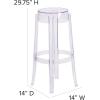 Flash Furniture Laney 29.75” High Transparent Barstool