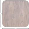 Flash Furniture Lily 4 Pack Rustic Walnut Wood Seat for Colorful Metal Barstools(1 Pack)
