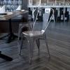 Flash Furniture Lincoln Clear Coated Metal Indoor Stackable Chair(Set of 1)