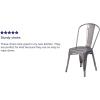 Flash Furniture Lincoln Clear Coated Metal Indoor Stackable Chair(Set of 1)