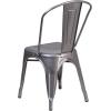 Flash Furniture Lincoln Clear Coated Metal Indoor Stackable Chair(Set of 4)