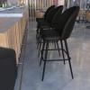 Flash Furniture Lyla Commercial Grade Modern Armless Barstools – Black LeatherSoft Upholstery – 30″ Barstool – Contoured Backrest – Steel Frame & Footrest – Set of 2(Black Leathersoft)