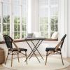 Flash Furniture Marseille Paris Fabric Stool in Black/Natural