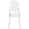Flash Furniture Revna 4 Pack Revna Ghost Chair with Oval Back in Revna Transparent Crystal(Set of 4)