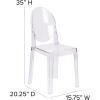 Flash Furniture Revna 4 Pack Revna Ghost Chair with Oval Back in Revna Transparent Crystal(Set of 4)