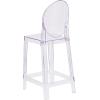 Flash Furniture Revna Ghost Counter Stool with Oval Back in Revna Transparent Crystal(Set of 1)