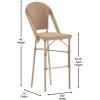Flash Furniture SDA-AD642001-F-BS-NATWH-LTNAT-GG 30″ NAT/White French Stool