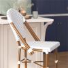 Flash Furniture SDA-AD642001-F-BS-WHGY-NAT-GG 30″ White/Gray French Stool