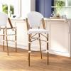 Flash Furniture SDA-AD642001-F-BS-WHGY-NAT-GG 30″ White/Gray French Stool