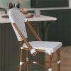 Flash Furniture SDA-AD642001-F-CS-WHGY-NAT-GG 26″ White/Gray French Stool
