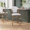 Flash Furniture SDA-AD642001-F-CS-WHGY-NAT-GG 26″ White/Gray French Stool