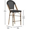 Flash Furniture SDA-AD642107-CS-BK-NAT-GG Black French Cafe Stool