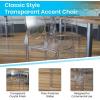 Flash Furniture Set of 4 Extra Wide Resin Ghost Chairs with 700 LB. Weight Capacity – Clear Kitchen and Dining Room Chair – Acrylic Event Chair for Indoor/Outdoor Use