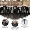 Flash Furniture Wright Set of 2 Commercial Barstools – Walnut Wood Boomerang Back – Black Vinyl Seat – 500 LB. Capacity Black Steel Frame – Integrated Footrest(Walnut Wood Back/Black Vinyl Seat)