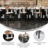 Flash Furniture Wright Set of 2 Commercial Barstools – Walnut Wood Boomerang Back – Black Vinyl Seat – 500 LB. Capacity Black Steel Frame – Integrated Footrest(Natural Birch)