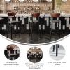 Flash Furniture Wright Set of 2 Commercial Barstools – Walnut Wood Boomerang Back – Black Vinyl Seat – 500 LB. Capacity Black Steel Frame – Integrated Footrest(Walnut Wood Back/Gray Vinyl Seat)