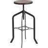 Flash Furniture 30″ Barstool with Adjustable Wood Seat(Set of 1)