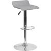 Flash Furniture Carmel Series 24″ High Transitional Walnut Counter Height Stool with Nail Trim in Black LeatherSoft(Grey)