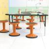 Flash Furniture Carter Adjustable Height Kids Active Stool – Flexible Orange Stool for Classroom and Home – Non-Skid Bottom – Rubberized Seat – 14″ – 18″ Seat Height(Orange)