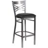 Black Vinyl Seat/Clear Coated Metal Frame