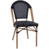 Flash Furniture Marseille Paris Fabric Stool in Black/Natural