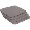 Flash Furniture Perry Set of 4 Poly Resin Wood Seat – Gray Polystyrene – Rounded Edges for Comfort – For Colorful Metal Chairs and Stools – Indoor/Outdoor(Gray)