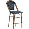 Flash Furniture SDA-AD642001-CS-NVYWH-NAT-GG 26″ Navy/White French Stool